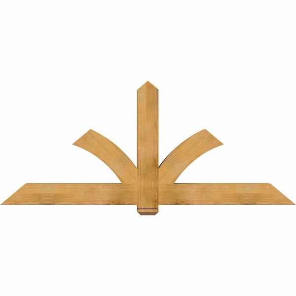Ekena Millwork Redmond Rough Sawn Timber Gable Bracket, Western Red Cedar, 84"W x 35"H x 6"D x 6"F, 10/12 Pitch GBW084X35X0606RED00RWR - main